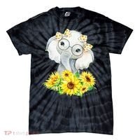 Elephant Sunflower Gifts Tie-Dye T-Shirt thumb 0