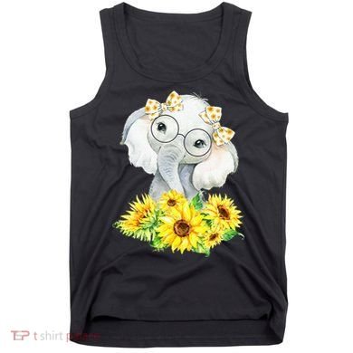 Elephant Sunflower Gifts Tank Top
