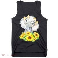 Elephant Sunflower Gifts Tank Top thumb 0