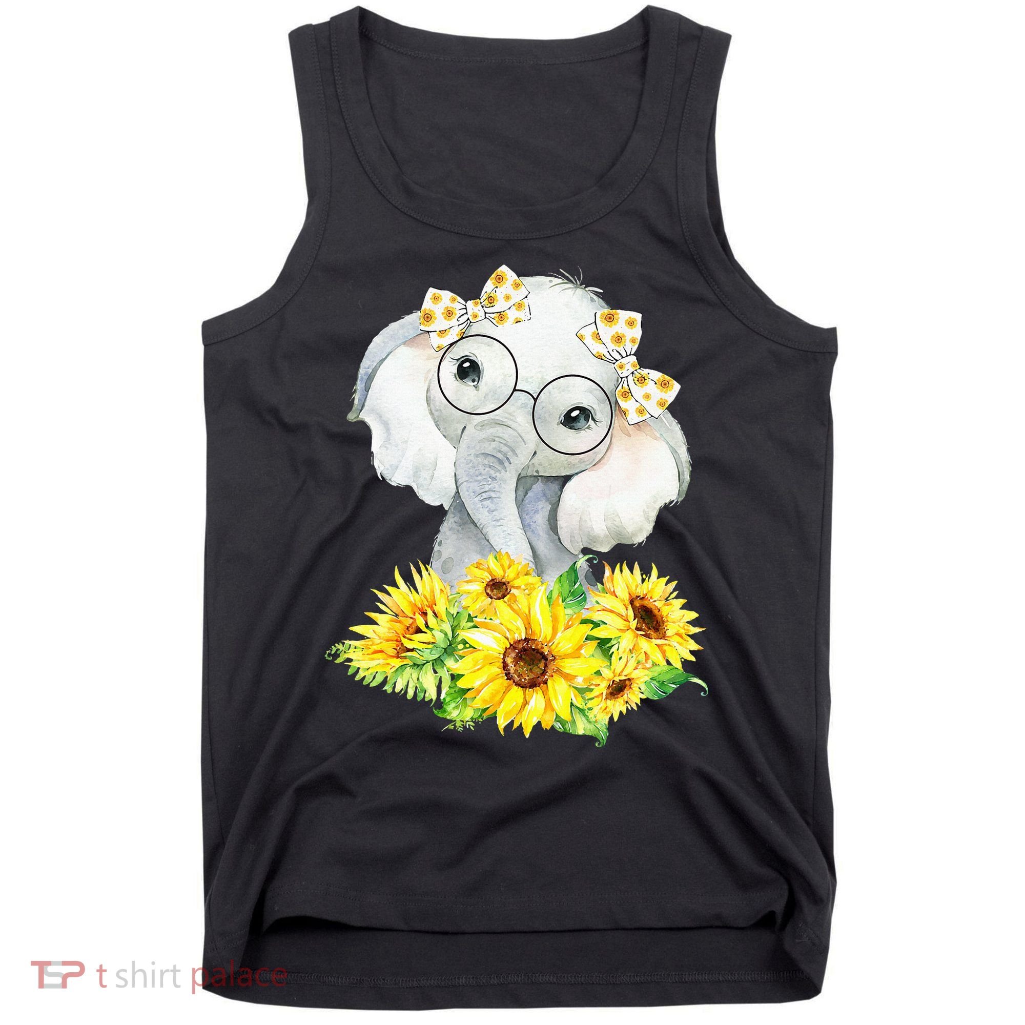 Elephant Sunflower Gifts Tank Top