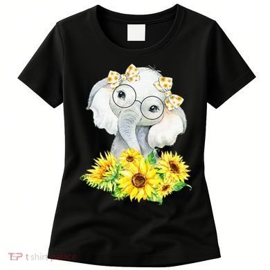 Elephant Sunflower Gifts Women's T-Shirt