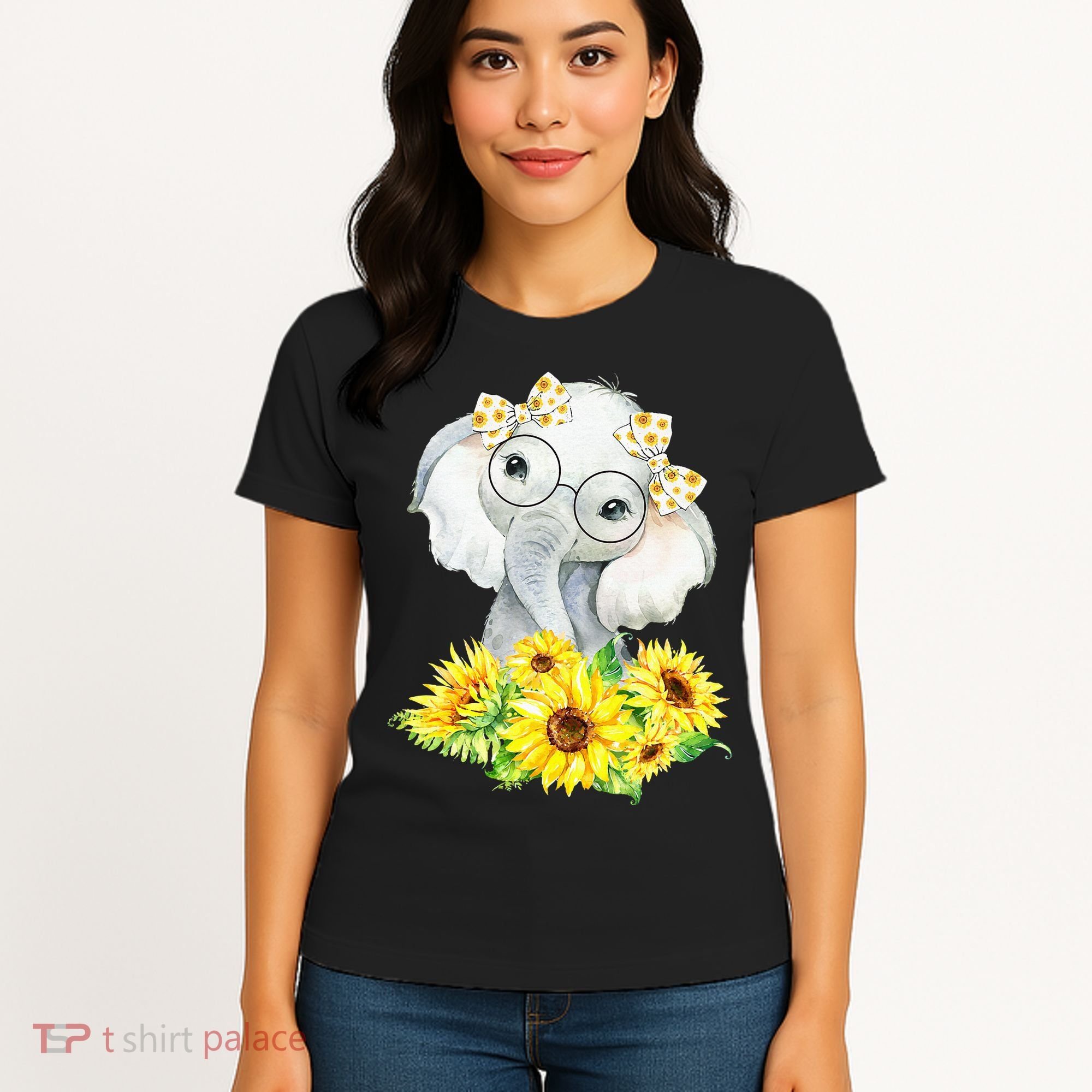 Elephant Sunflower Gifts Women's T-Shirt