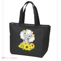 Elephant Sunflower Gifts Tote Bag thumb 3