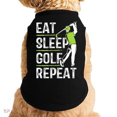 Eat Sleep Golf Repeat Funny Golfer Apparel Doggie Tank