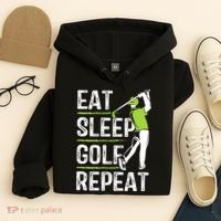 Eat Sleep Golf Repeat Funny Golfer Apparel Hoodie thumb 4