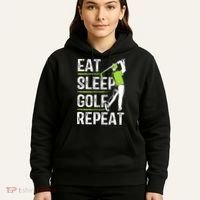 Eat Sleep Golf Repeat Funny Golfer Apparel Hoodie thumb 5