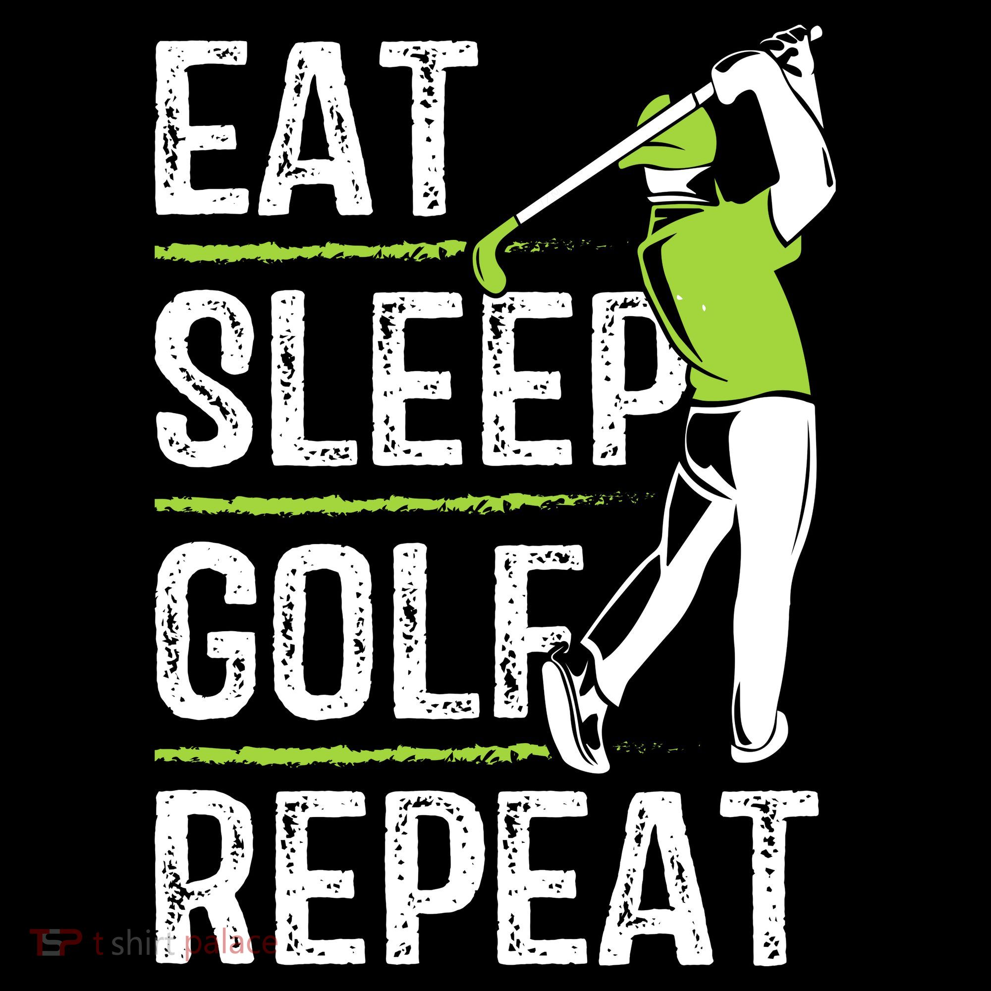 Eat Sleep Golf Repeat Funny Golfer Apparel Long Sleeve Shirt