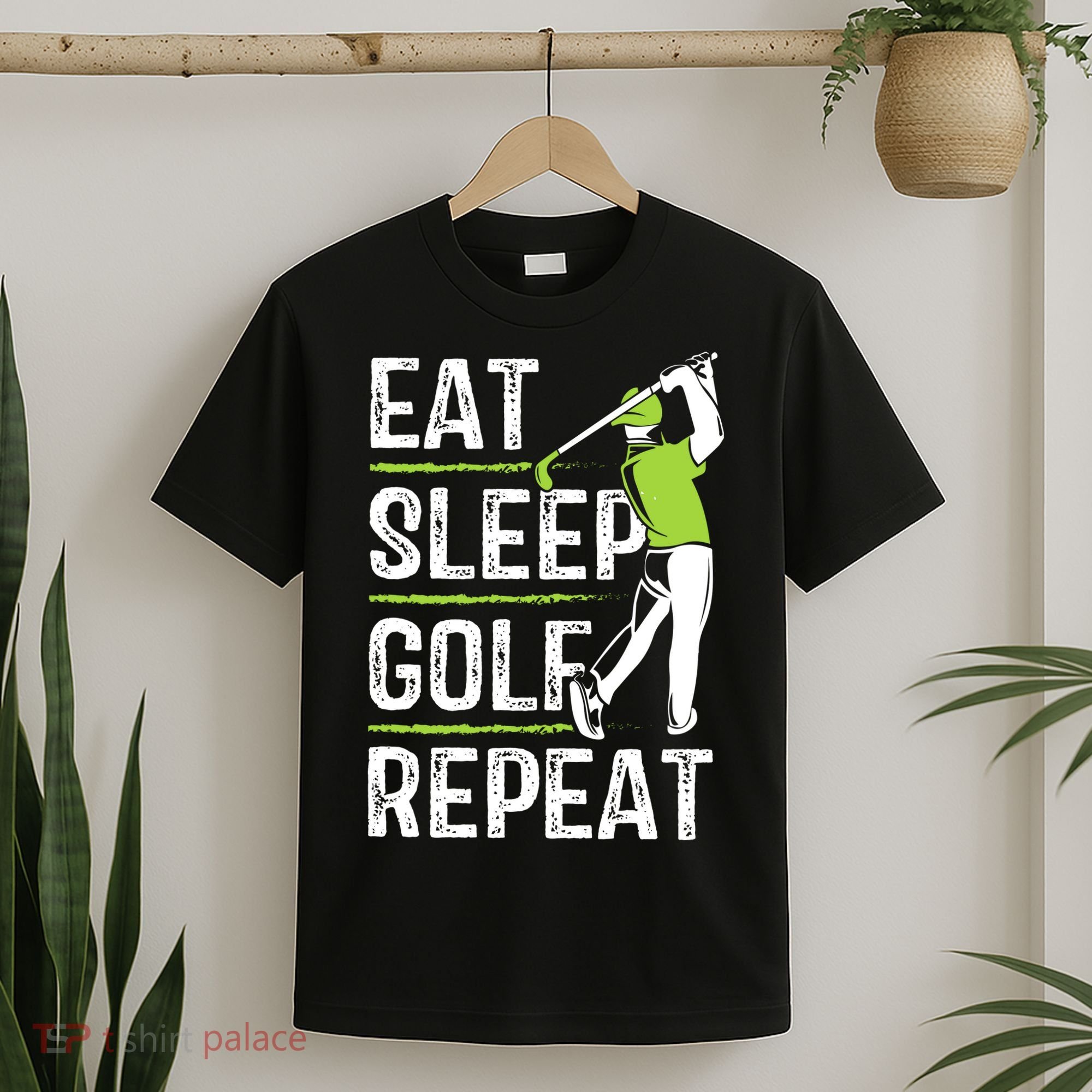 Eat Sleep Golf Repeat Funny Golfer Apparel T-Shirt