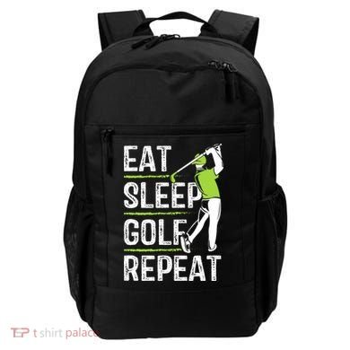 Eat Sleep Golf Repeat Funny Golfer Apparel Backpack