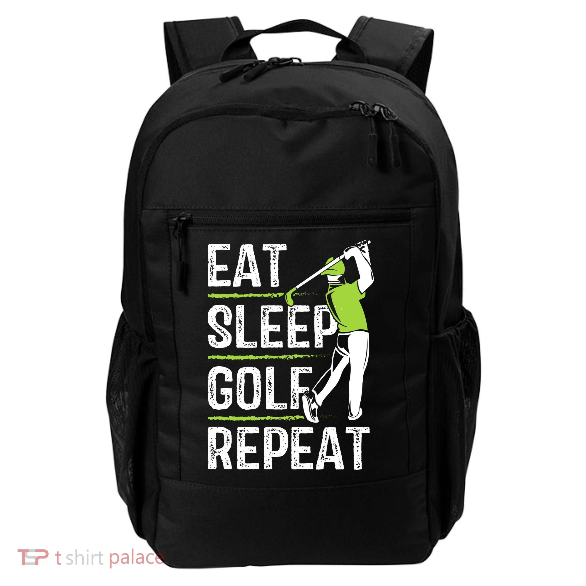 Eat Sleep Golf Repeat Funny Golfer Apparel Backpack