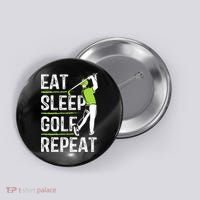 Eat Sleep Golf Repeat Funny Golfer Apparel Button thumb 0