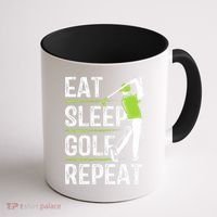 Eat Sleep Golf Repeat Funny Golfer Apparel Coffee Mug thumb 1