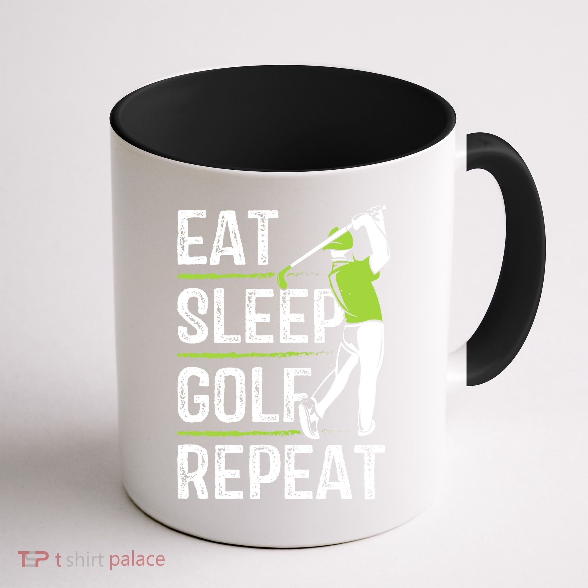 Eat Sleep Golf Repeat Funny Golfer Apparel Coffee Mug