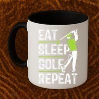 Eat Sleep Golf Repeat Funny Golfer Apparel Coffee Mug thumb 2