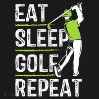 Eat Sleep Golf Repeat Funny Golfer Apparel Coaster thumb 2