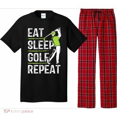 Eat Sleep Golf Repeat Funny Golfer Apparel Pajama Set