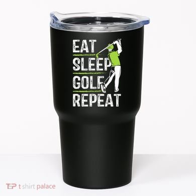 Eat Sleep Golf Repeat Funny Golfer Apparel Tumbler