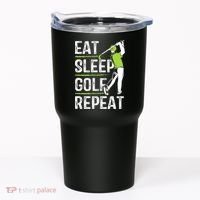 Eat Sleep Golf Repeat Funny Golfer Apparel Tumbler thumb 0