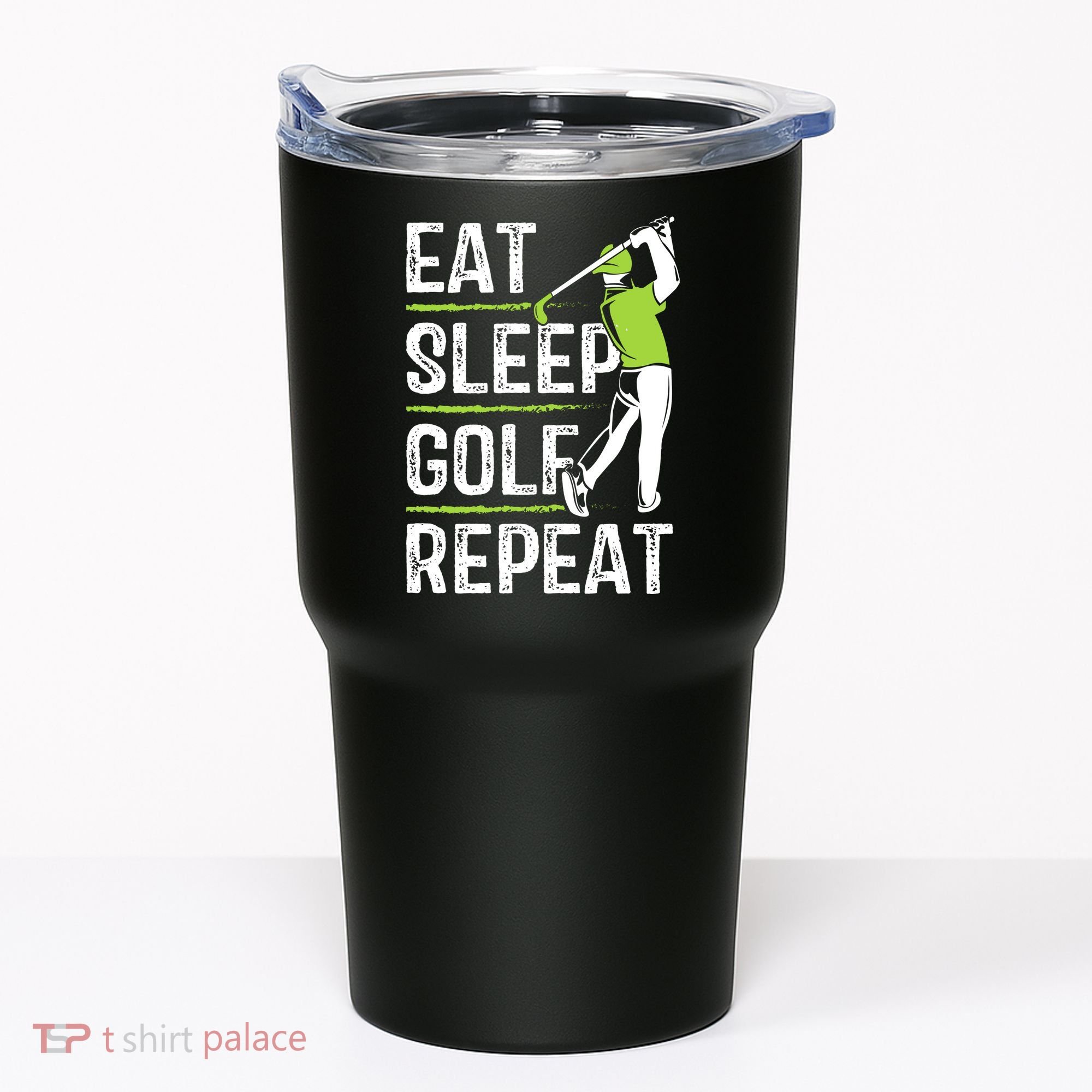 Eat Sleep Golf Repeat Funny Golfer Apparel Tumbler