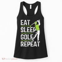 Eat Sleep Golf Repeat Funny Golfer Apparel Women's Tank Top thumb 0