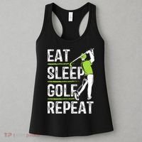 Eat Sleep Golf Repeat Funny Golfer Apparel Women's Tank Top thumb 3