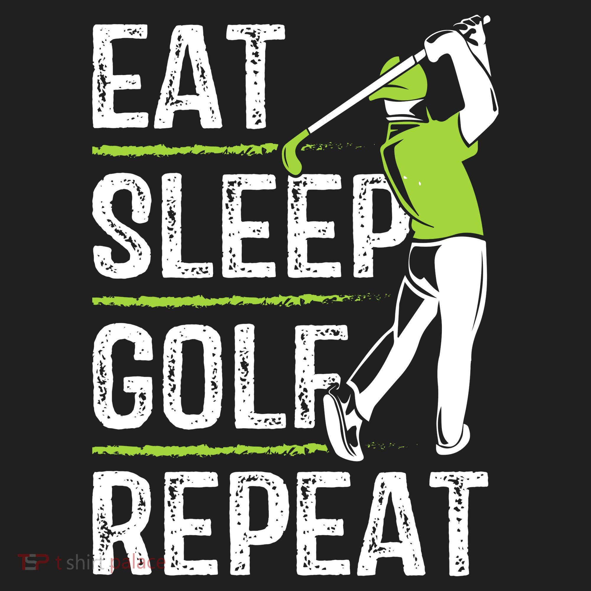 Eat Sleep Golf Repeat Funny Golfer Apparel Hat