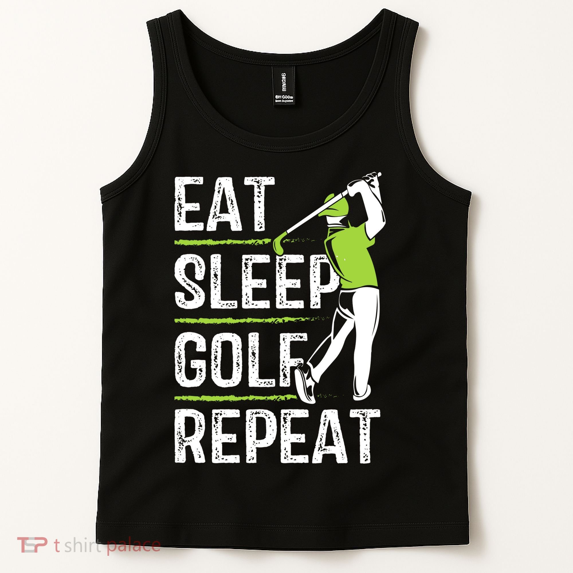 Eat Sleep Golf Repeat Funny Golfer Apparel Tank Top