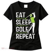 Eat Sleep Golf Repeat Funny Golfer Apparel Women's T-Shirt thumb 0