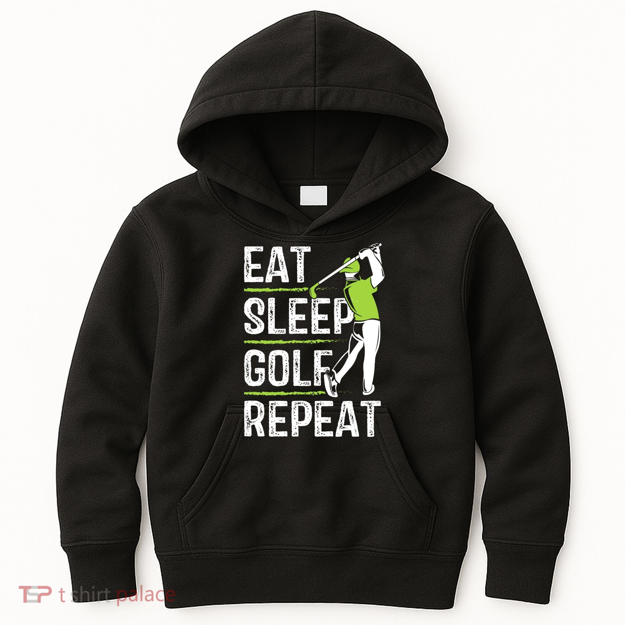 Eat Sleep Golf Repeat Funny Golfer Apparel Kids Hoodie