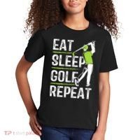 Eat Sleep Golf Repeat Funny Golfer Apparel Kids T-Shirt thumb 2
