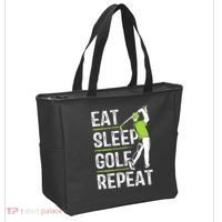 Eat Sleep Golf Repeat Funny Golfer Apparel Tote Bag thumb 2
