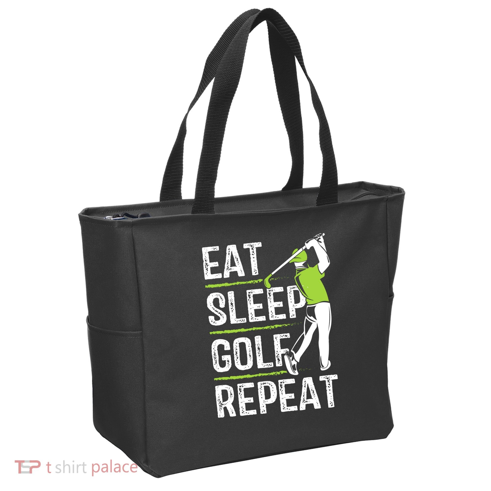 Eat Sleep Golf Repeat Funny Golfer Apparel Tote Bag