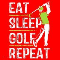 Eat Sleep Golf Repeat Funny Golfer Apparel Santa Hat thumb 1