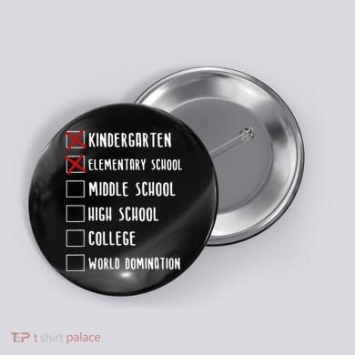 Elementary School Graduation Middle School Button
