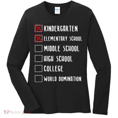 Elementary School Graduation Middle School Women's Long Sleeve Shirt