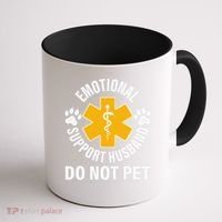 Emotional Support Husband Do Not Pet Coffee Mug thumb 1