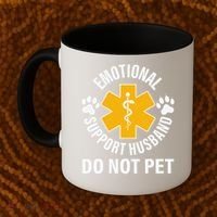 Emotional Support Husband Do Not Pet Coffee Mug thumb 2