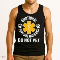 Emotional Support Husband Do Not Pet Tank Top thumb 3