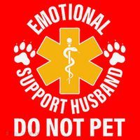 Emotional Support Husband Do Not Pet Santa Hat thumb 1
