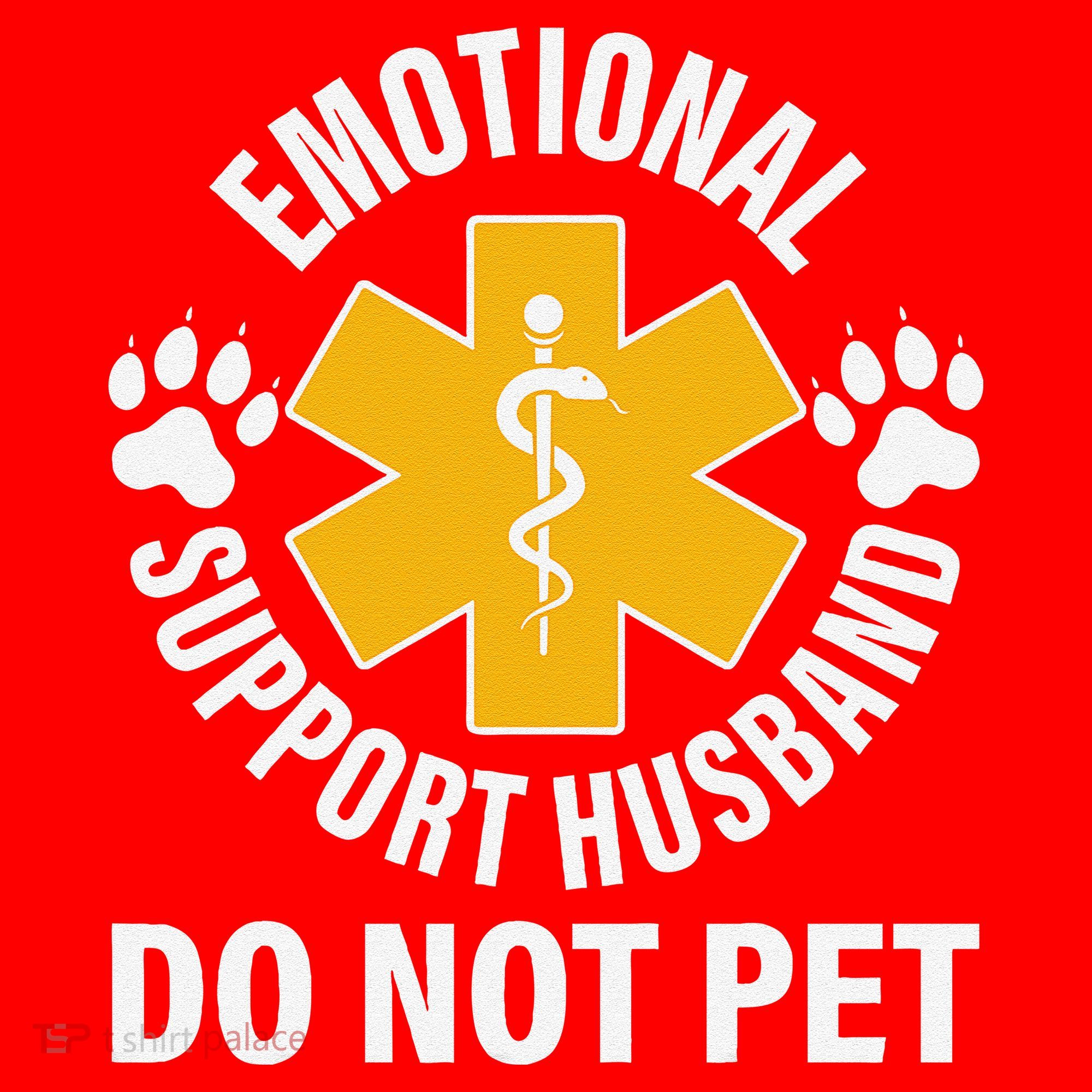 Emotional Support Husband Do Not Pet Santa Hat