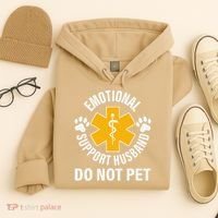 Emotional Support Husband Do Not Pet Hoodie thumb 4