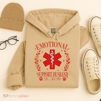 Emotional Support Husband Do Not Pet Hoodie thumb 4