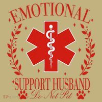 Emotional Support Husband Do Not Pet Hoodie thumb 7
