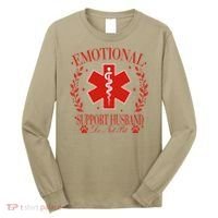 Emotional Support Husband Do Not Pet Long Sleeve Shirt thumb 0