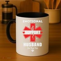 Emotional Support Husband Do Not Pet Coffee Mug thumb 4