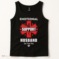 Emotional Support Husband Do Not Pet Tank Top thumb 2