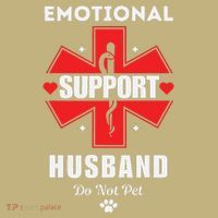Emotional Support Husband Do Not Pet Hoodie thumb 7