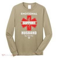 Emotional Support Husband Do Not Pet Long Sleeve Shirt thumb 0