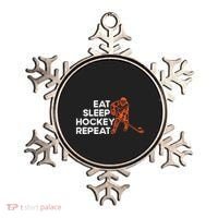 Eat Sleep Hockey Repeat Ice Hockey Lovers Players Funny Gift Ornament thumb 0