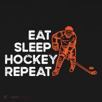 Eat Sleep Hockey Repeat Ice Hockey Lovers Players Funny Gift Ornament thumb 1